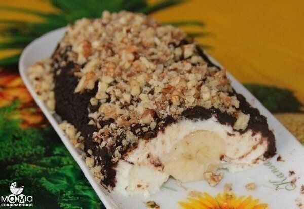 Нежный десерт на каждый день: банан в творожно-шоколадной обертке