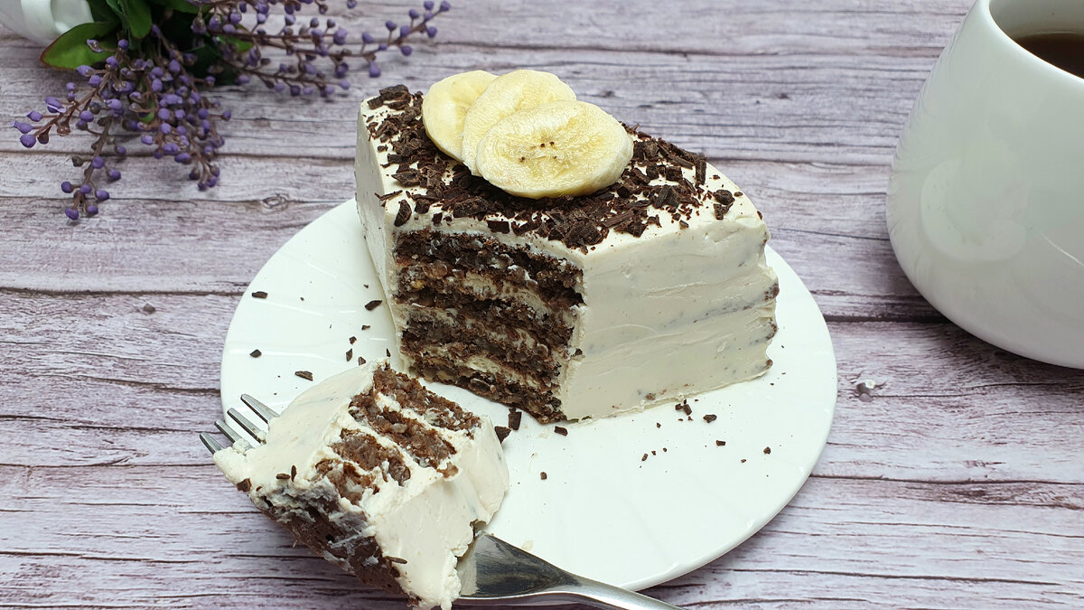 Простой ПП торт без муки и сахара: готовим на сковороде