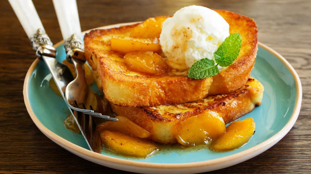 Французские тосты с яблоками
