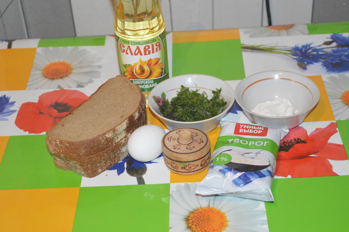 Готовим горячие бутерброды с творогом и зеленью